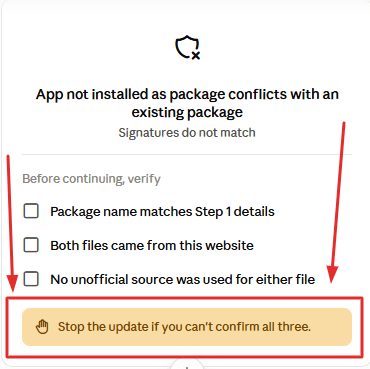 stop the update process